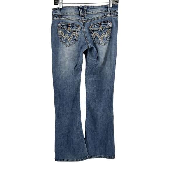 Angels Junior Size 7 Jeans Stretch Flap Pockets Straight Fit Nice! - Picture 3 of 5